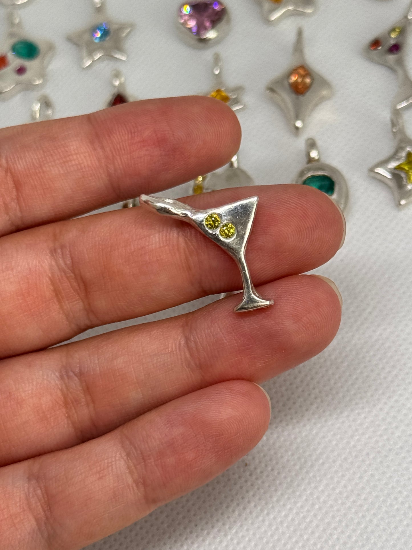 Dirty Martini Pendant Necklace