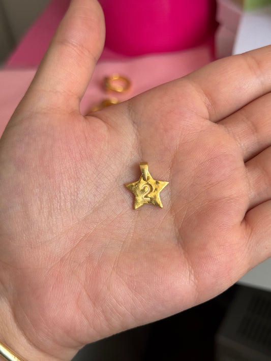 Number "2" Gold Necklace