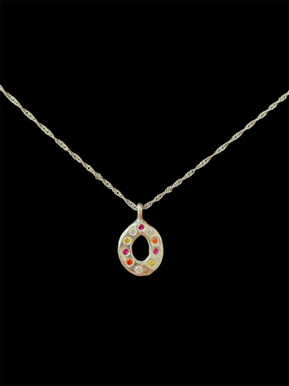 Colorburst Circle Pendant Necklace