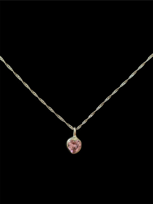 Blush Heart Pendant Necklace