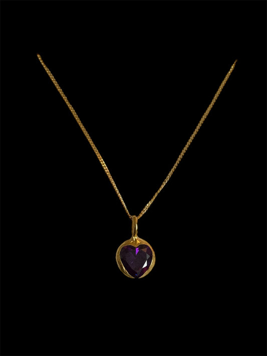 Purple Gold Heart